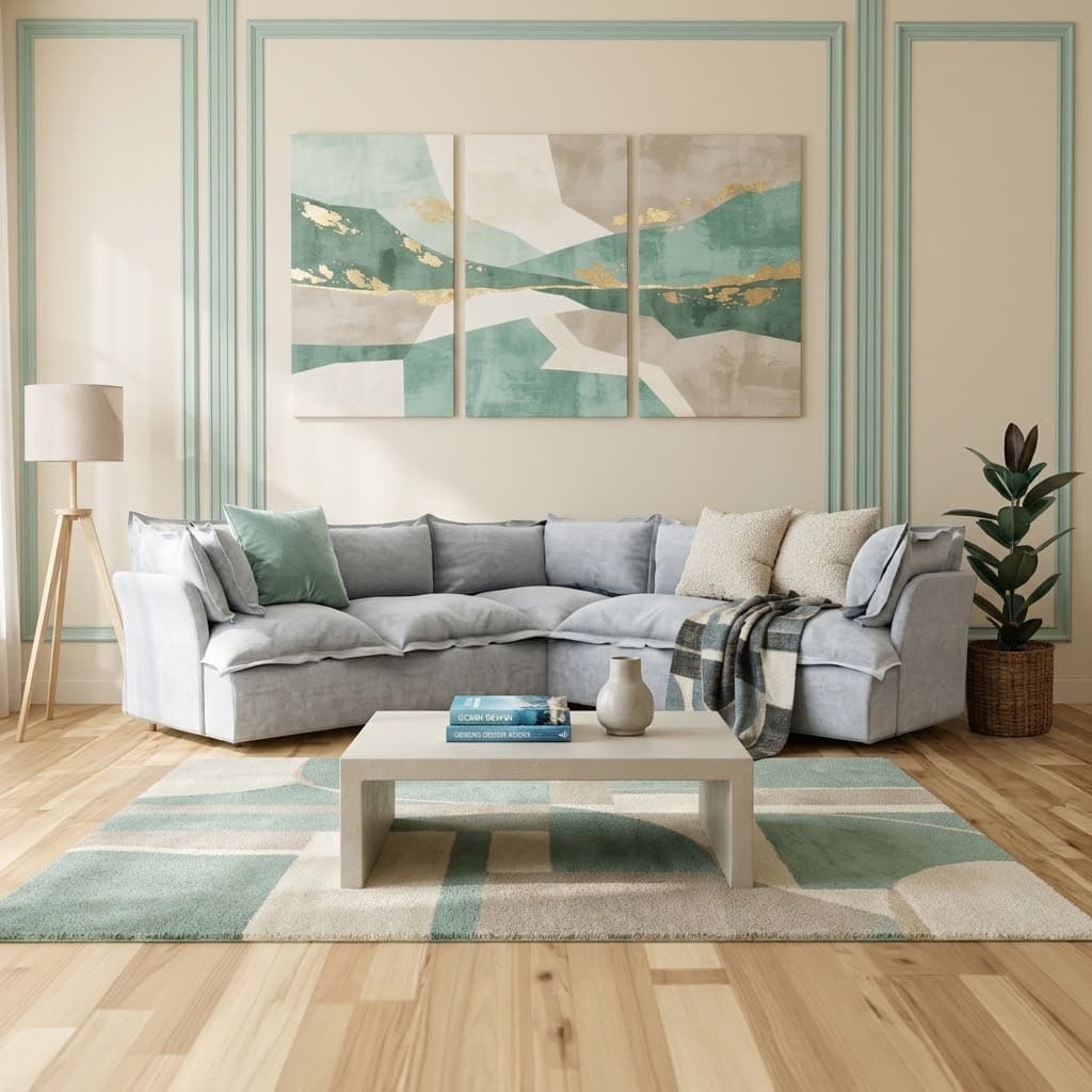 L-Shape Corner Sofa – Solid wood for Everyday Comfort 2
